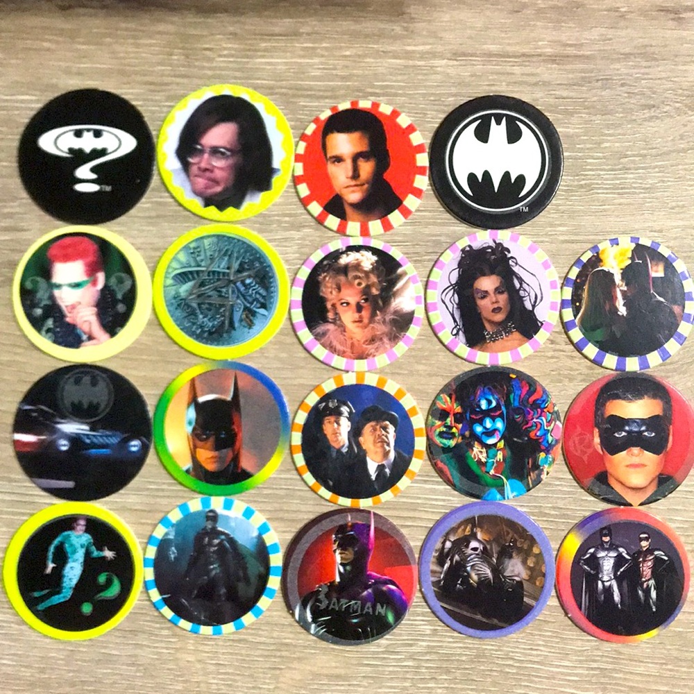 1995 McDonald’s Batman Forever Pogs VTG